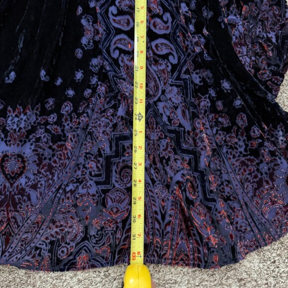Free People Sz Small Crushed Velvet Whimsigoth witchy Mirror Mirror babydoll - Picture 14 of 16